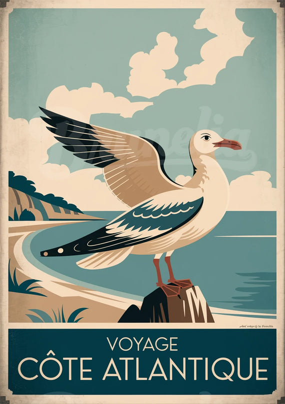 Affiche vintage mouette