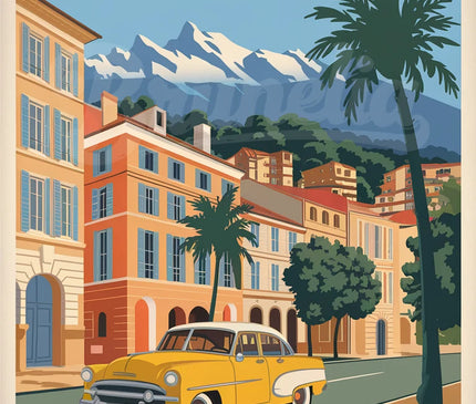 affiche de ville vintage