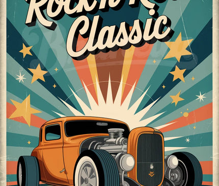 Affiche vintage rock des années 50
