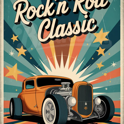 Affiche vintage rock des années 50
