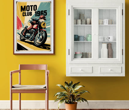 Affiche garage moto vintage