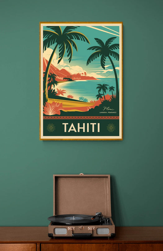 affiche vintage tahiti