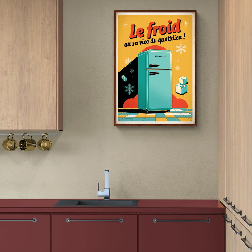 Affiche réfrigérateur vintage