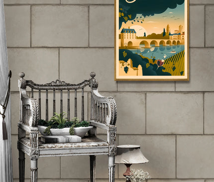 affiche bordeaux vintage