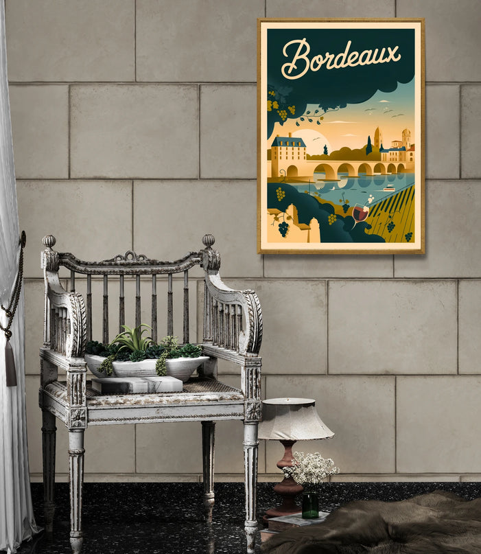 affiche bordeaux vintage