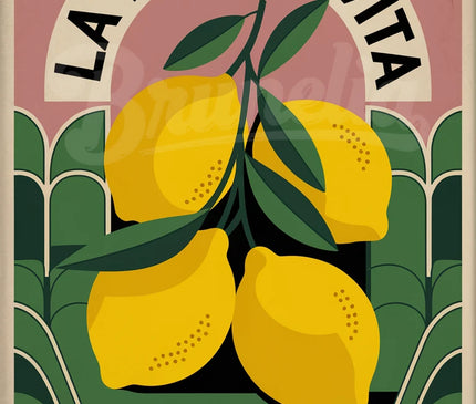 Affiche cuisine citron vintage