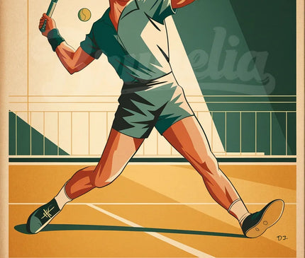 affiche tennis vintage copie