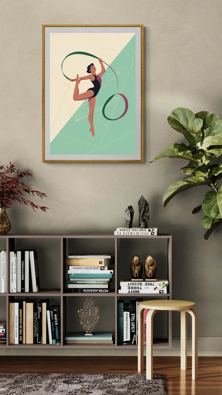 Affiche vintage gymnastique