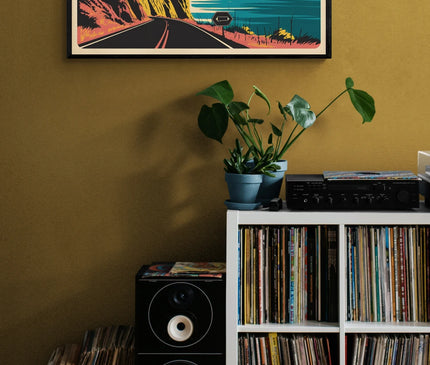 Affiche vintage route côtière