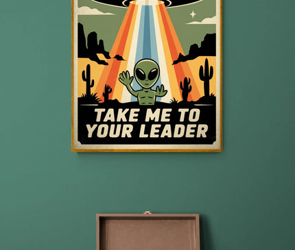 Affiche vintage OVNI rétro