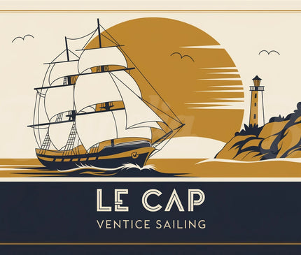 Affiche bateaux anciens rétro Le Cap