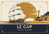 Affiche Le Cap navigation à voile rétro
