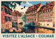Affiche Colmar Alsace maisons colombages canal