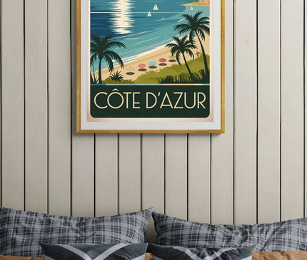 affiche vintage cote d azur