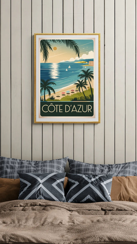affiche vintage cote d azur