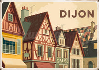 Illustration maisons traditionnelles à pans de bois – Dijon