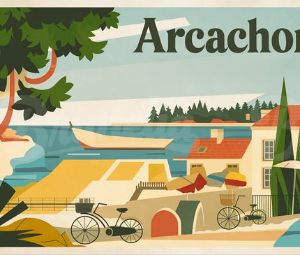 Affiche vintage Arcachon