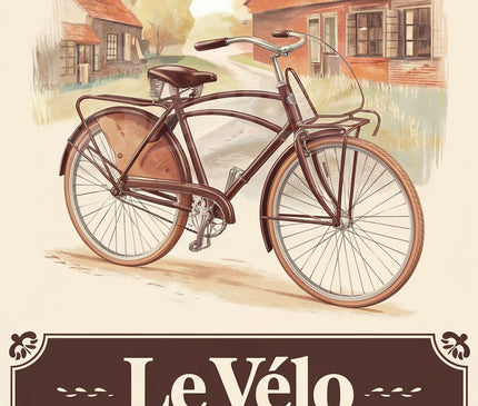 Affiche vintage vélo hollandais