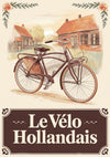 Affiche Vélo Hollandais vintage Publicitaire