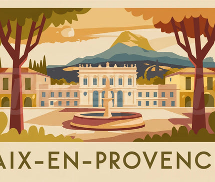 affiche vintage aix-en-provence