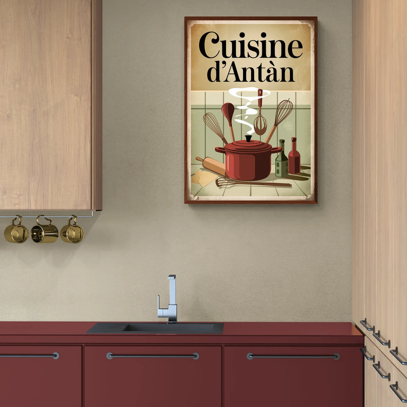 affiche cuisine restaurant ancien