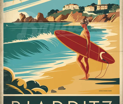 Pack Surf - 2 affiches A1 - pack d'affiches vintage Brunelia