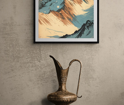 affiche sommet enneigé rétro copie