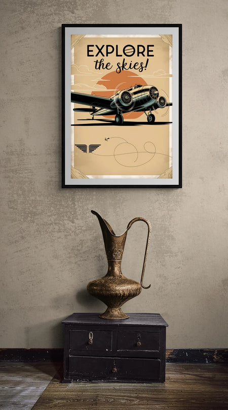 affiche avion vintage