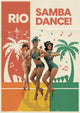 Affiche Rio Samba Dance danseuses années 1950