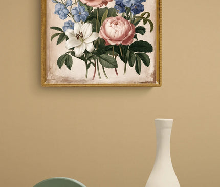 affiche fleurs vintage