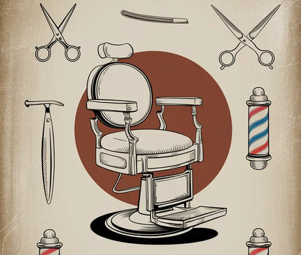 affiche barbier vintage