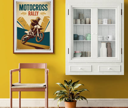 Affiche vintage motocross