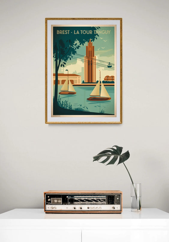 affiche vintage brest