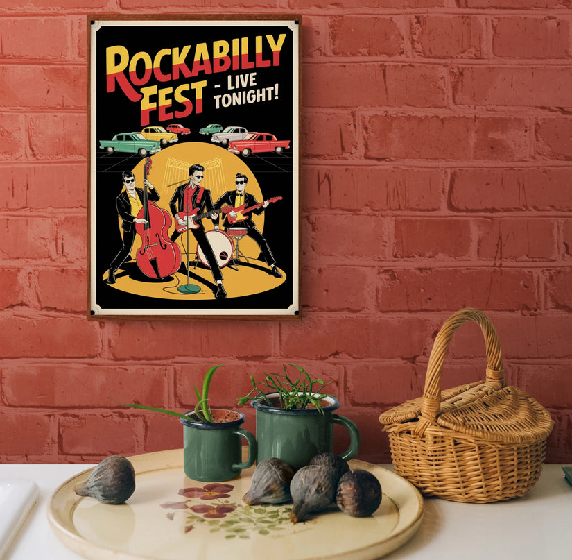 Affiche vintage rockabilly