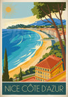 Affiche Côte d'Azur Art Déco années 1930 Nice