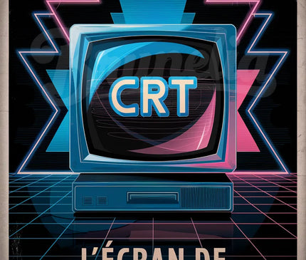 Affiche vintage écran CRT
