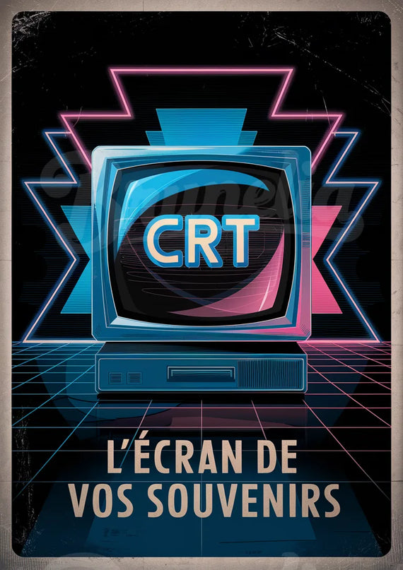 Affiche vintage écran CRT