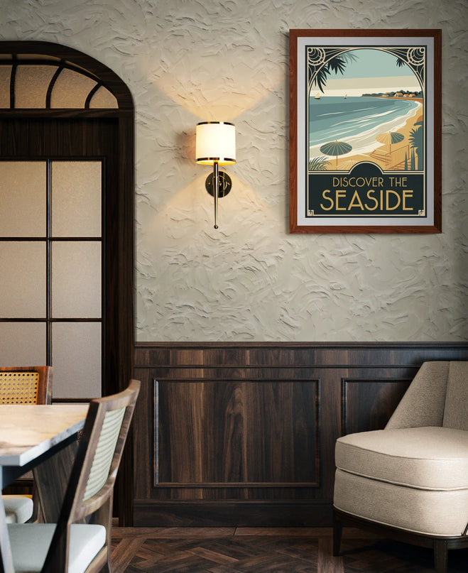 affiche vintage bord de mer