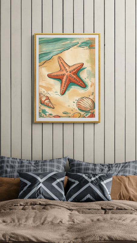 Affiche vintage étoile de mer