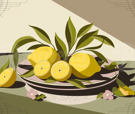 Affiche recette citron vintage