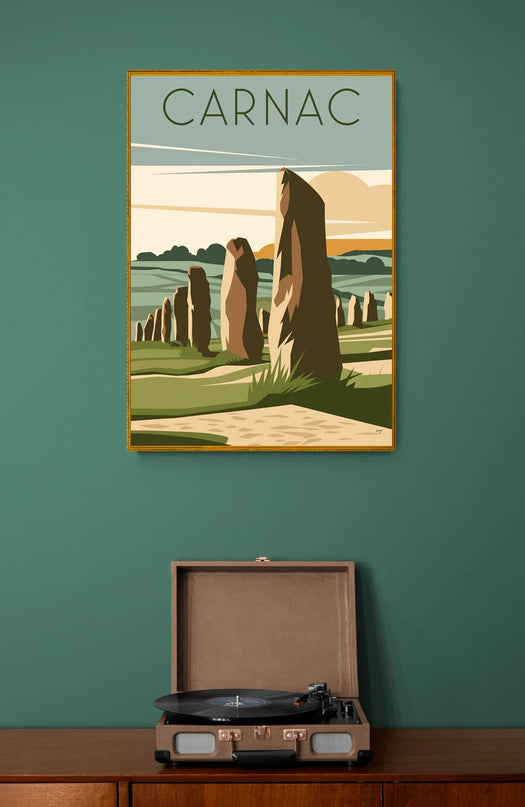 affiche vintage carnac