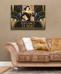 Affiche Élégance et Style femme Art Déco années 1920