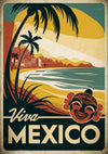 Affiche Mexique années 1930 décoration rétro