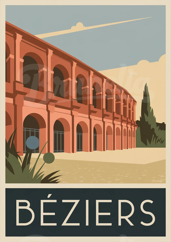 Affiche vintage Béziers