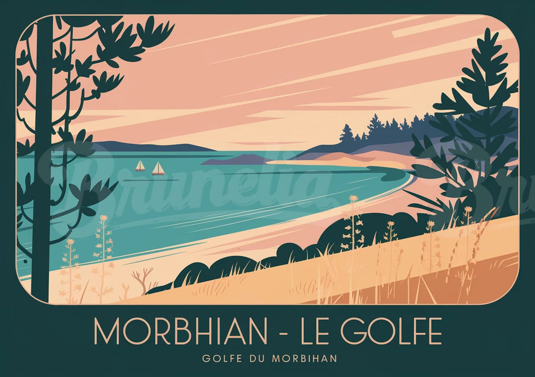 affiche vintage morbihan