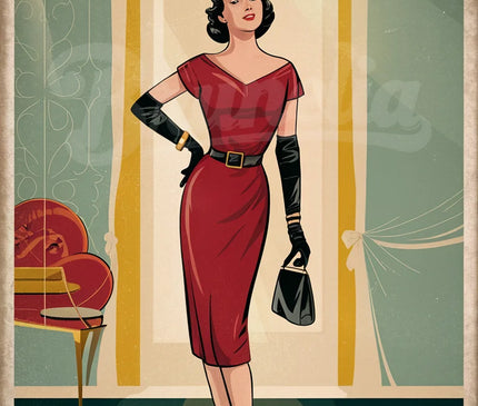 affiche mode vintage