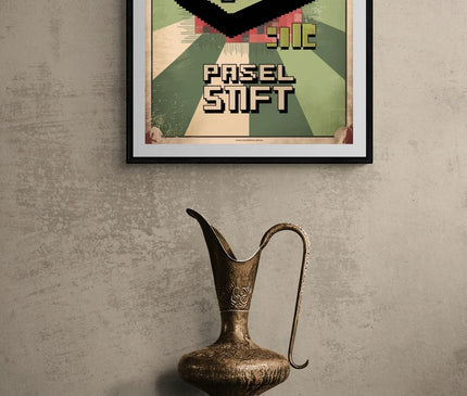 Affiche vintage joystick rétro