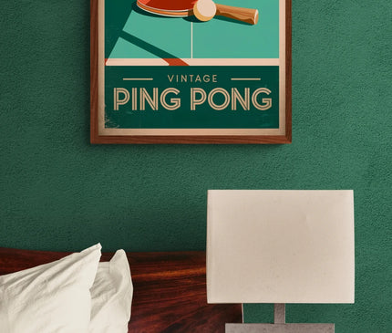 Affiche vintage tennis de table copie