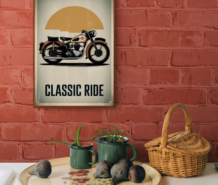 affiche vintage moto