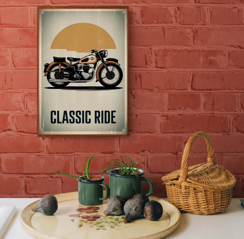 affiche vintage moto